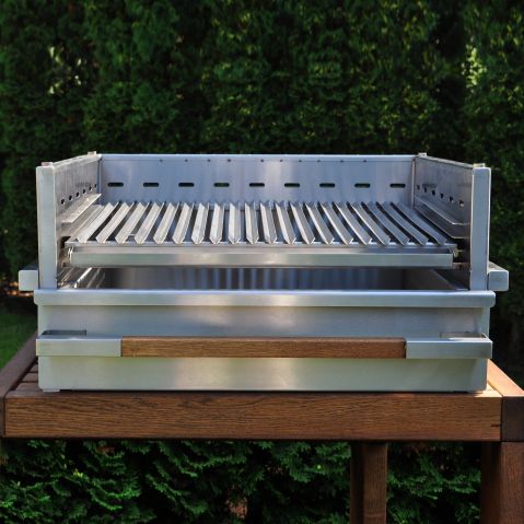 Charcoal barbecue - TOBAGO  - KARIBE SIA - built-in / stainless steel