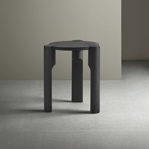Contemporary stool - DOMUS  - Omelette Editions - oak / ash / 3-legged