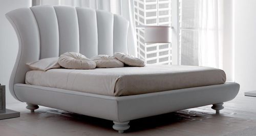 Double bed - LEON - Corte Zari - traditional / upholstered / with headboard
