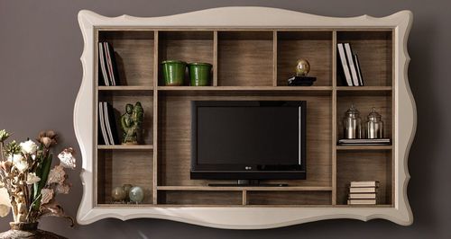 Free-standing bookcase - ALICE - Corte Zari - traditional / wood veneer