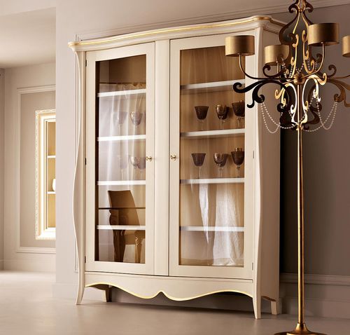 Traditional display cabinet - SOFIA - Corte Zari - free-standing / MDF / plywood