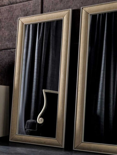 Free-standing mirror - ZOE II - Corte Zari - contemporary / rectangular / solid wood