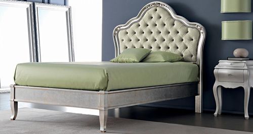 Single bed - GEMMA - Corte Zari - classic / with upholstered headboard / fabric