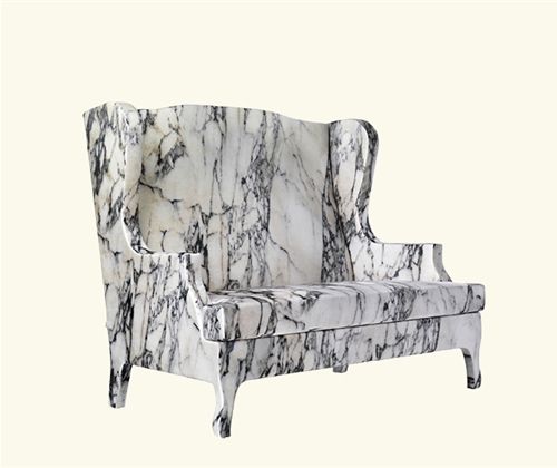 Original design sofa - LOUIS XV GOES TO SPARTA - Baleri Italia - fabric / wing / multi-color