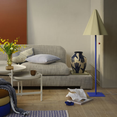 Floor-standing lamp - SKIRT    - broste - powder-coated steel / contemporary / corded
