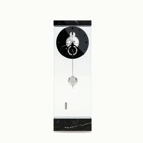 Contemporary clock - Adagio Type 03 Black - Teckell - floor-standing / analog / metal