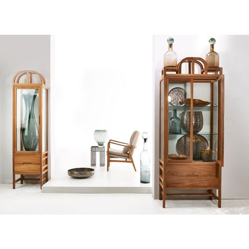 Contemporary display case - MIENTJE - Pols Potten - glass / teak