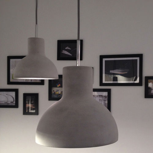 Pendant lamp - CASTLE Bell XS / S - Seeddesign - steel / concrete / contemporary
