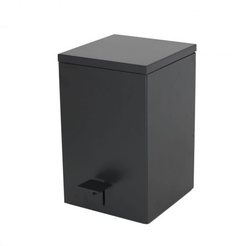 Bathroom trash can - Klomfar GmbH - stainless steel / brushed stainless steel / plastic