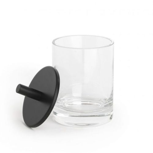 Crystal storage box - ROUND UP: BRASS - Klomfar GmbH - with lid / bathroom