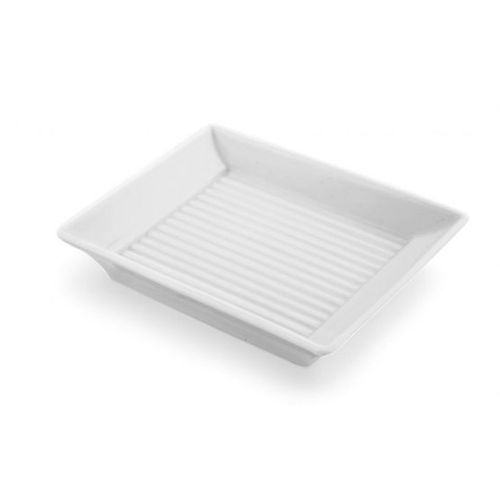 Porcelain soap dish - RECTANGLE: WHITE - Klomfar GmbH