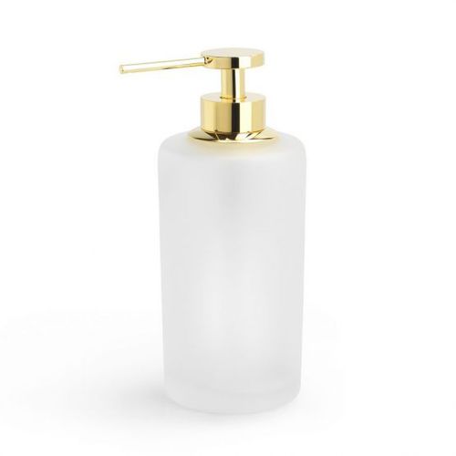 Commercial soap dispenser - SATIN - Klomfar GmbH - home / free-standing / gold-plated brass
