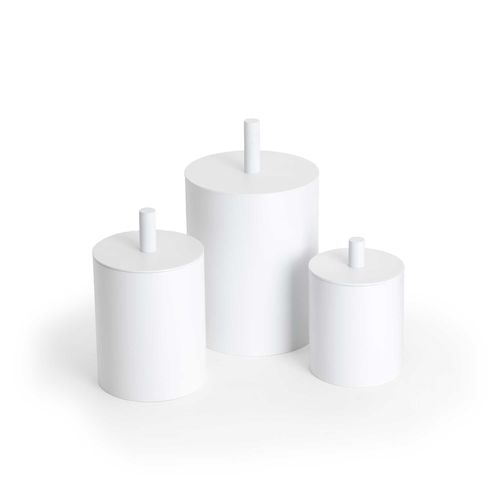Metal storage box - METALL-DOSE ROUND UP - Klomfar GmbH - with lid / bathroom