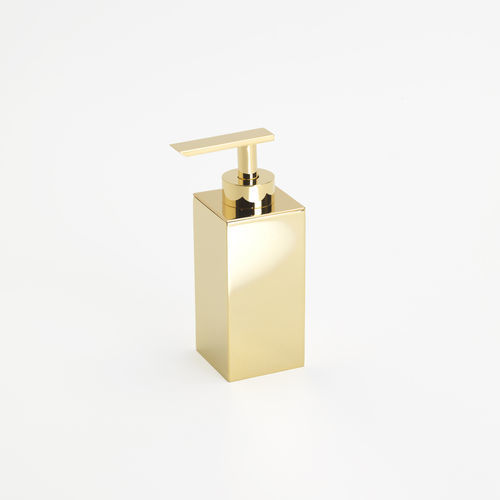 Commercial soap dispenser - BIG SPENDER JUNIOR: GOLD - Klomfar GmbH - home / free-standing / gold-plated brass