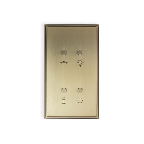 Light switch - ENGRAVED PLATE - Atelier Luxus - toggle / recessed / metal