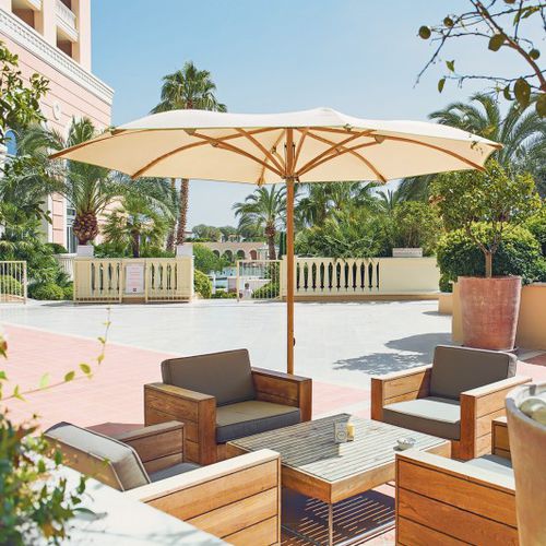 Round parasol - BAY - Poggesi - fabric / metal / commercial