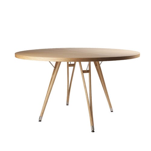 Contemporary dining table - ILOK  - Quiso - oak / wooden base / round