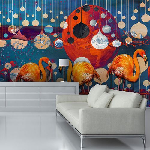 Contemporary wallpaper - FLAMENKO - Neodko - nonwoven fabric / nature pattern / panoramic