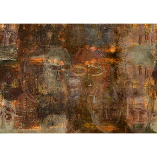 Ethnic wallpaper - MASK - Neodko - nonwoven fabric / art print / arabesque pattern