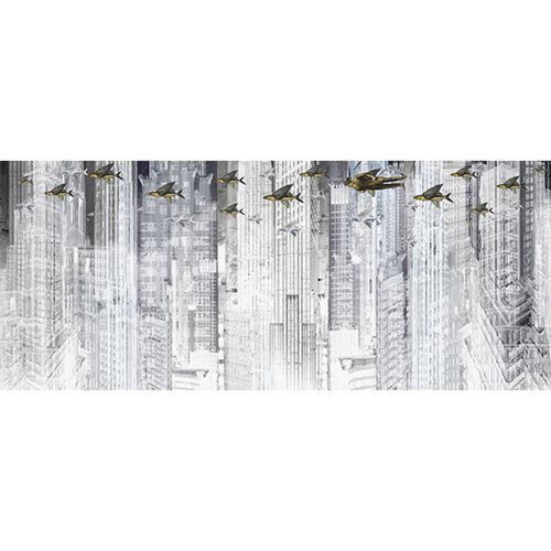 Original design wallpaper - THE FLYING COMPANY - Neodko - nonwoven fabric / panoramic / geometric