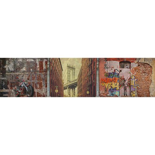 Contemporary wallpaper - WALLBRIDGE - Neodko - nonwoven fabric / urban motif / 3D effect