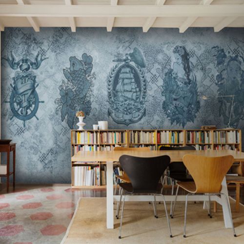 Contemporary wallpaper - TATTOO - Neodko - nonwoven fabric / vinyl / panoramic