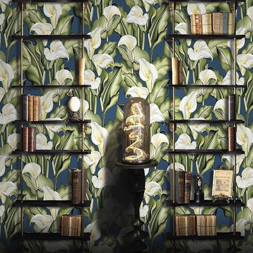 Contemporary wallpaper - ARUM - Neodko - nonwoven fabric / vinyl / floral