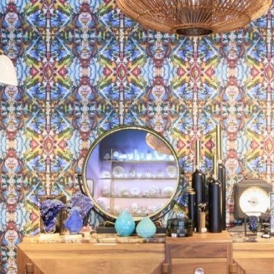 Vintage wallpaper - KALEIDOSCOPE - Neodko - nonwoven fabric / vinyl / patterned