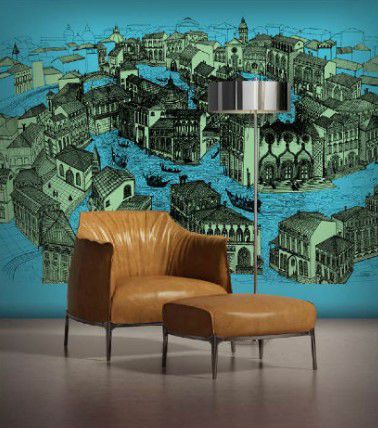 Contemporary wallpaper - LA VENISE INACHEVÉE - Neodko - nonwoven fabric / vinyl / panoramic