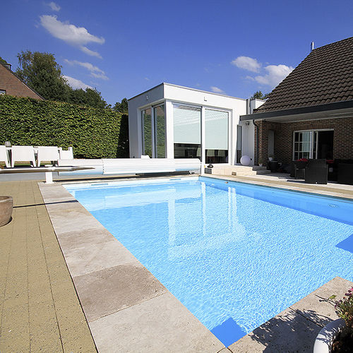 Travertine swimming pool coping - PALERMO - Bauma-stone