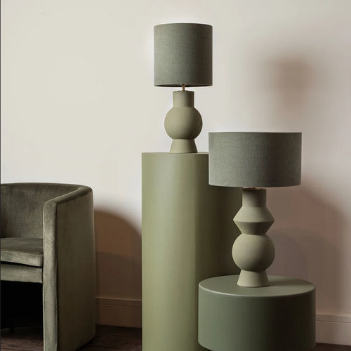 Table lamp - ASTER - Heathfield - brass / satin / ceramic