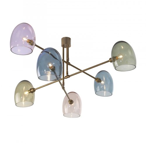 Traditional chandelier - ANDROMEDA  - Heathfield - glass / brass / incandescent