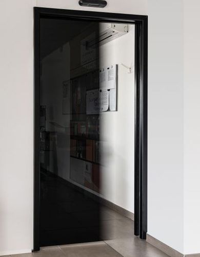 Interior door - GALINO - SOFTICA - aluminum / pocket / contemporary