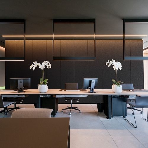 Partition wall acoustic panel - A15660 - lalegno - PET / rectangular / black