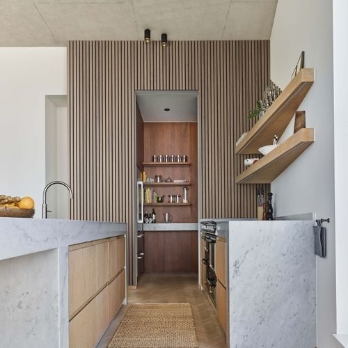 Acoustic wall panel - A15955 - lalegno - walnut / rectangular / slatted