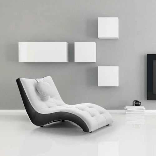 Contemporary chaise longue - ALABAMA - Very Sofa - fabric / leather / white