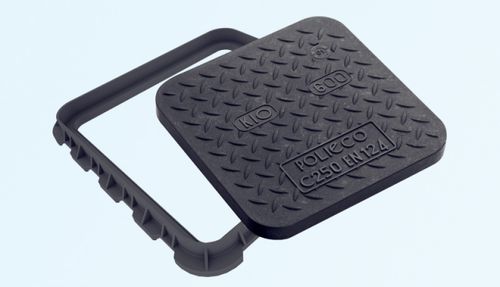 Composite material manhole cover - KIO CLASS C250 - Polieco - square / prefab