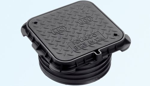 Composite material manhole cover - KIO B125 - Polieco - square / prefab