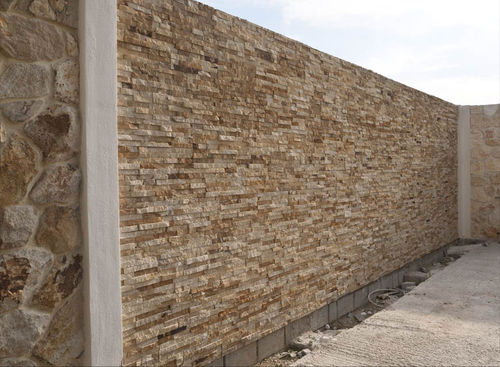 Natural stone wall cladding panel - MANDRAS - Akrolithos S.A. - outdoor