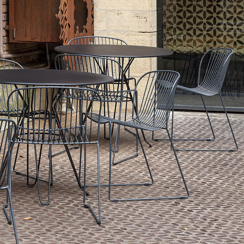 Contemporary chair - BOLONIA  - iSi Contract - garden / indoor / galvanised steel