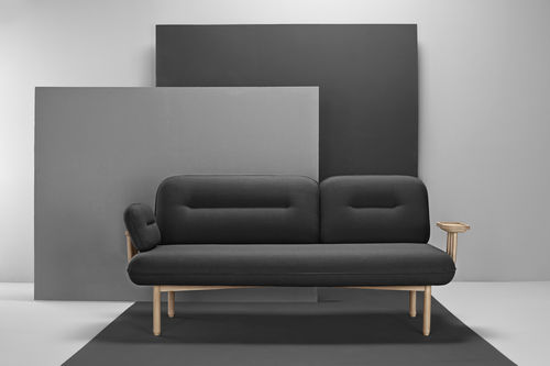 Contemporary sofa - COSMO - Missana - fabric / multi-color / wooden