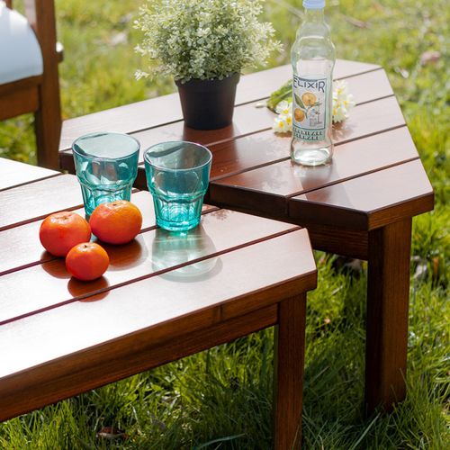 Traditional coffee table - T502 - AZUR CONFORT - solid wood / solid wood base / triangular
