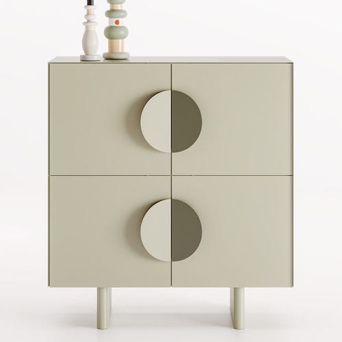 Sideboard with long legs - ZEA - Ronda Design - contemporary / painted metal / with swing doors