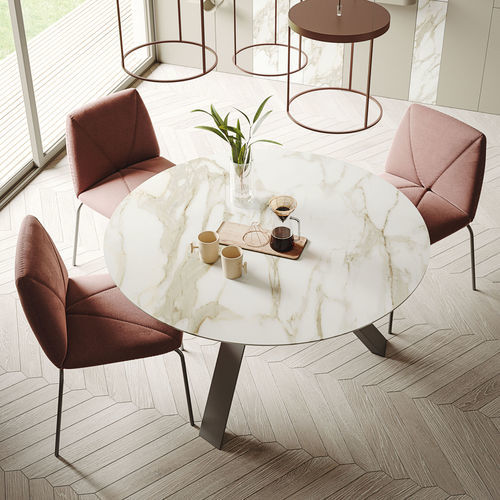 Contemporary dining table - KI - Ronda Design - wooden / glass / ceramic