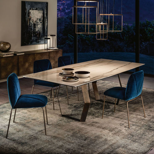 Contemporary dining table - MEXA - Ronda Design - wooden / glass / ceramic