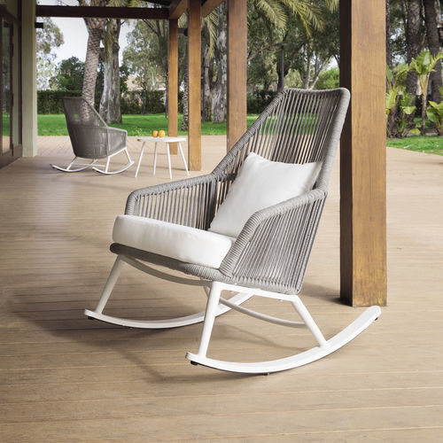 Contemporary armchair - SIENA - ARKIMUEBLE - fabric / aluminum / rope