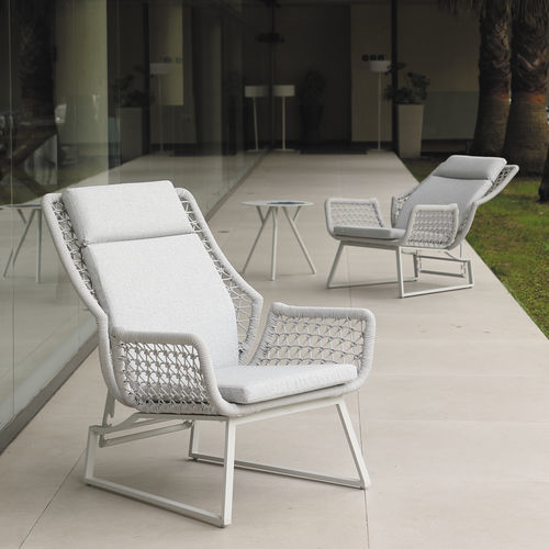 Contemporary relaxing armchair - VERONA - ARKIMUEBLE - acrylic fabric / aluminum / reclining