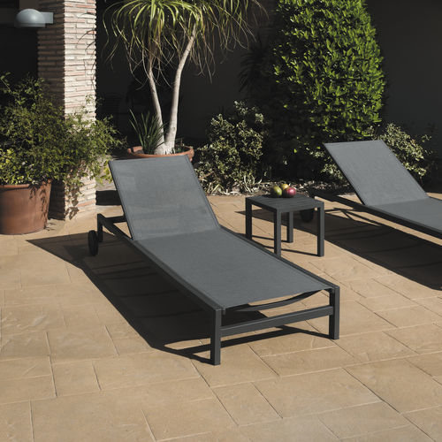 Contemporary sun lounger - LAGOS - ARKIMUEBLE - Textilene® / aluminum / aluminum
