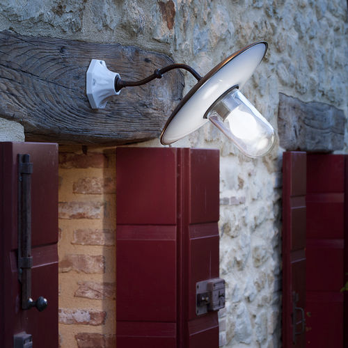 Traditional wall light - AL SOLE - Aldo Bernardi - outdoor / aluminum / brass