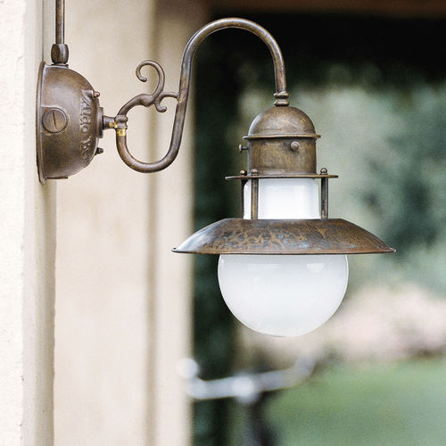 Traditional wall light - ABBAZIA - Aldo Bernardi - outdoor / brass / copper